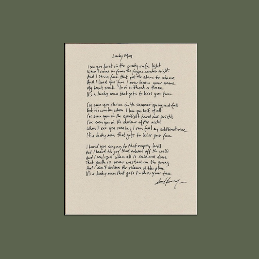 Original Handwritten Lyrics